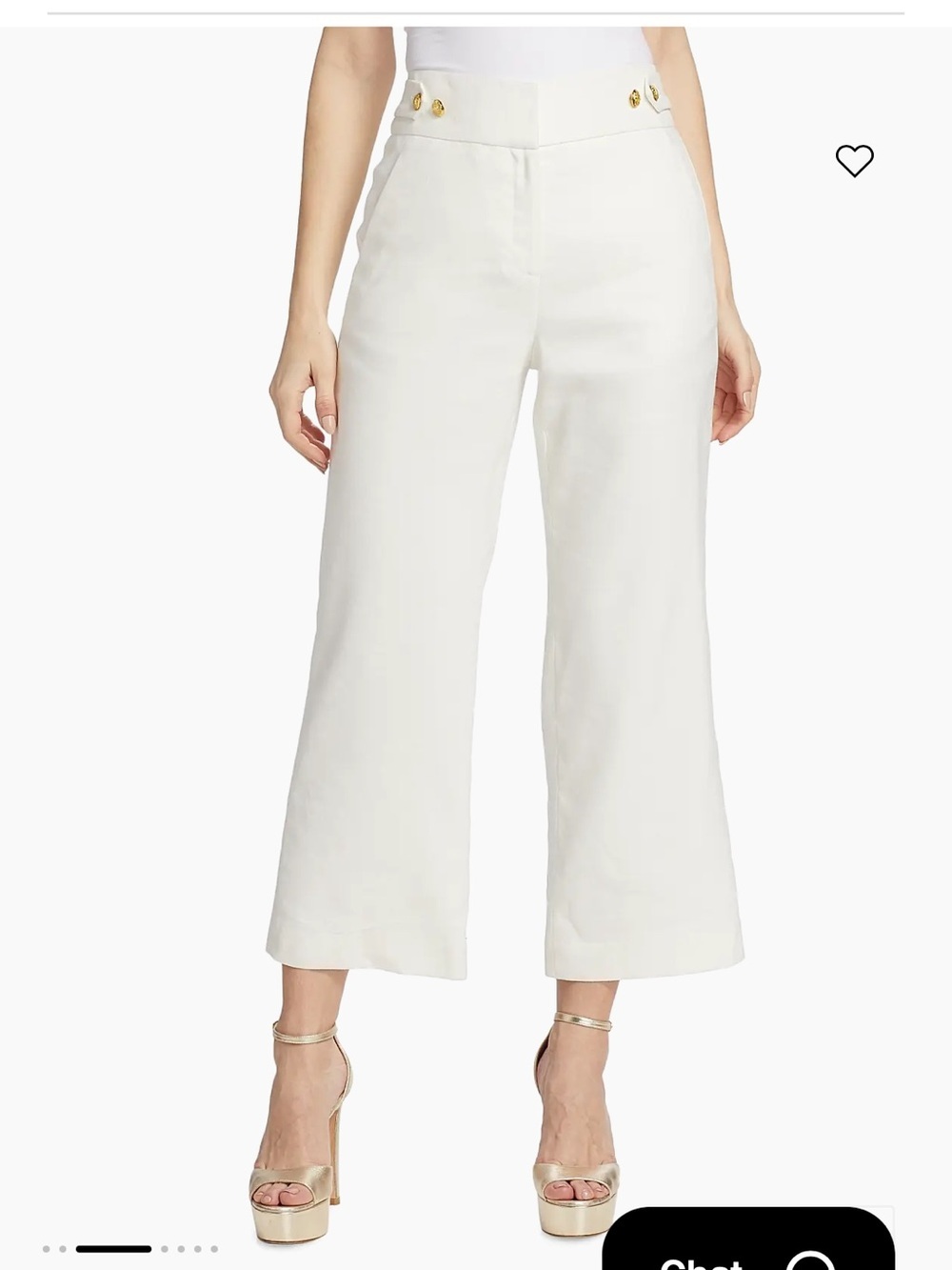VERONICA BEARD AUBRIE PANTS High-Waist Wide-Leg Pants in White - Picture 3 of 10